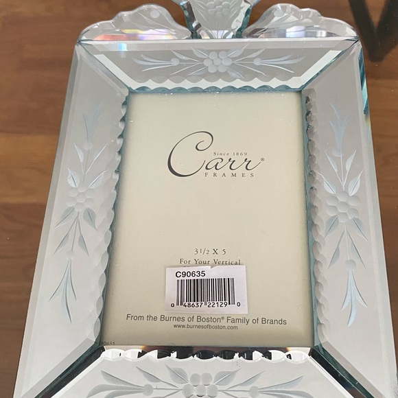 New Vintage Etched Mirror Top Arch Photo Frame - Picture 3 of 4